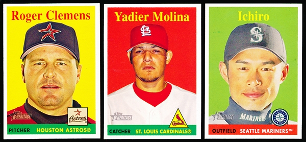 2007 Topps Heritage Bb(‘58T Style)- 10 Diff Yellow Letter/Yellow team SP variations