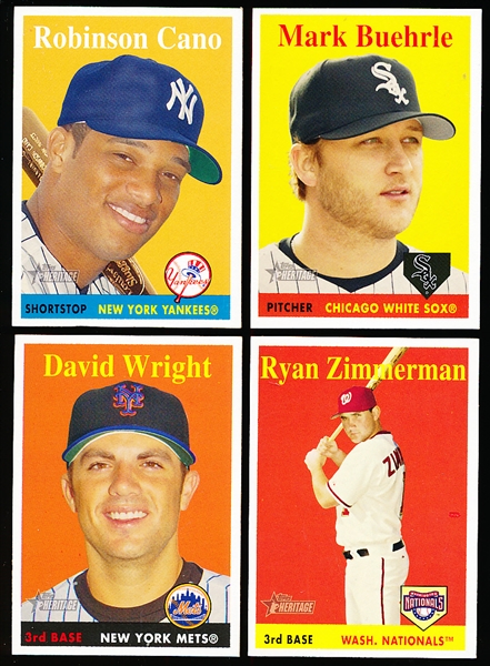 2007 Topps Heritage Bb ’58 Topps style- 10 Diff Yellow Letter/Yellow team SP variations