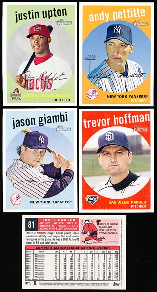 2008 Topps Heritage Bb (’59 Topps)-15 Diff “Black back” SPs