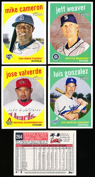 2008 Topps Heritage Bb (’59 Topps)-16 Diff “Black back SPs”