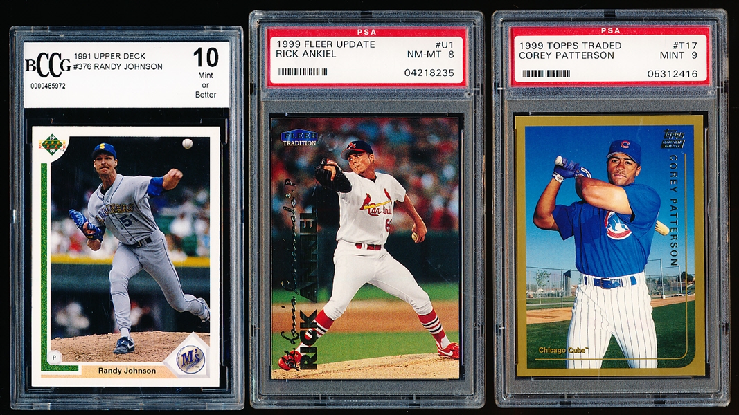 Three Graded Baseball Cards