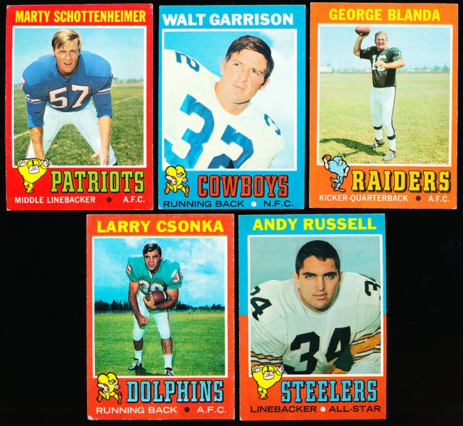 1971 Topps Fb- 5 Diff