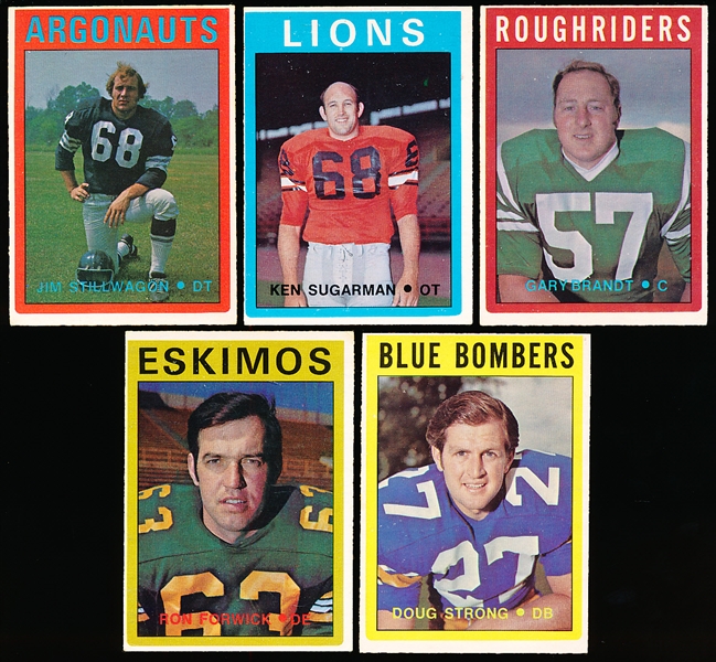 1972 O-Pee-Chee CFL Fb – 5 Diff