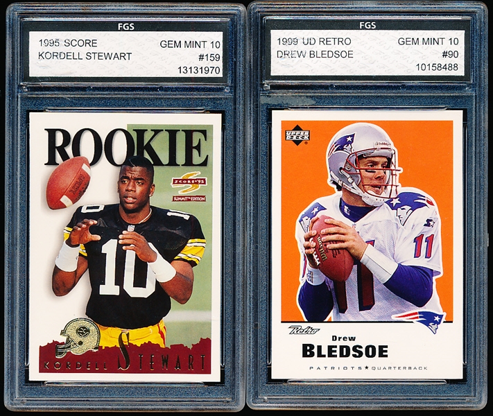 Two FGS Graded Football Cards