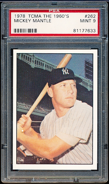 1978 TCMA “The 1960’s” #262 Mickey Mantle- PSA Graded Mint 9.