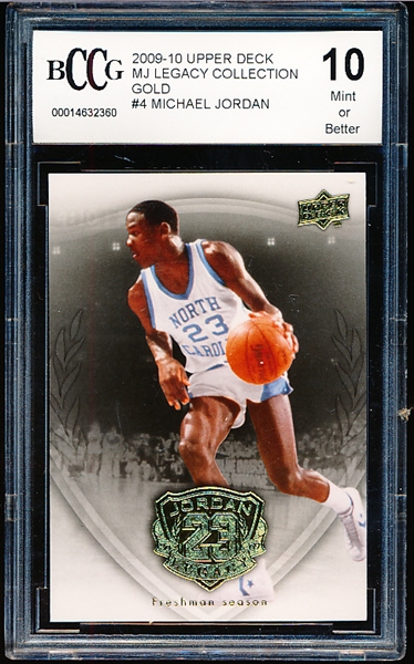 2009-10 Upper Deck MJ Legacy Bskbl. Collection Gold #4 Michael Jordan- BCCG (Beckett.com) Graded Mint or Better 10.