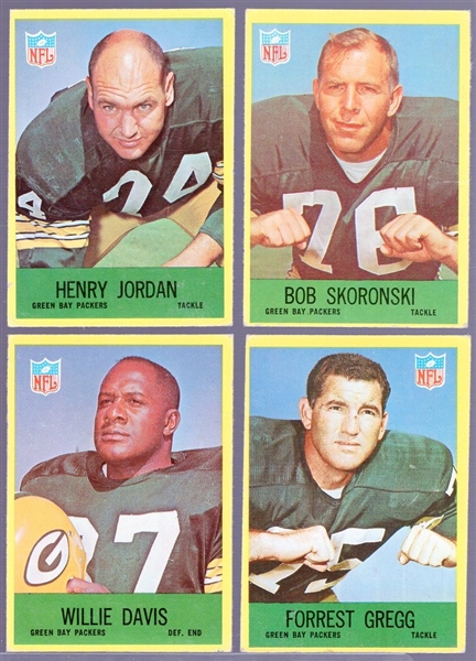 1967 Philadelphia Ftbl.- 4 Diff. Green Bay Packers