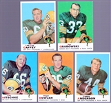 1969 Topps Ftbl.- 9 Asst. Green Bay Packers