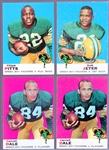 1969 Topps Ftbl.- 9 Asst. Green Bay Packers