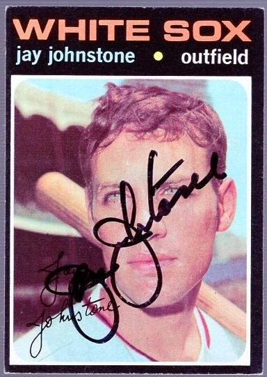 Autographed 1971 Topps Bsbl. #292 Jay Johnstone, White Sox