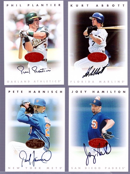 1996 Leaf Signature Series Bsbl. “Autographs”- 4 Diff.