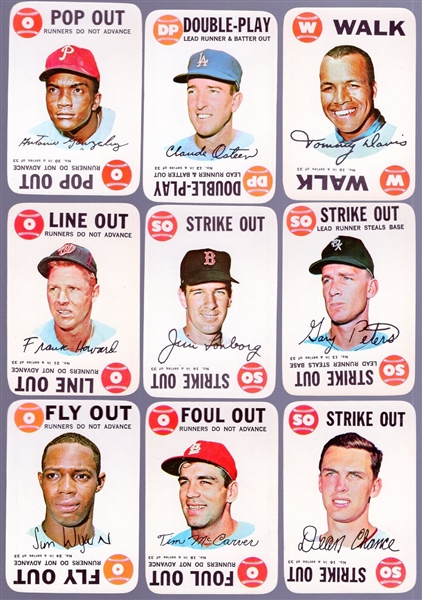 1968 Topps Bb Game Cards- 9 Diff