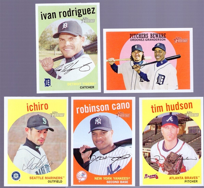 2008 Topps Heritage Bb(’59 Topps style)- 15 Diff SPs- black backs