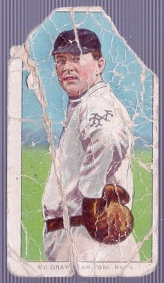 1909-11 T206 Baseball- John McGraw, NY Giants – Glove at Hip- Piedmont 460 back