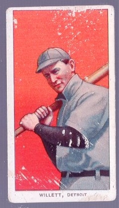 1909-11 T206 Bb- Willett, Detroit- Batting pose- Sweet Caporal 350 back.