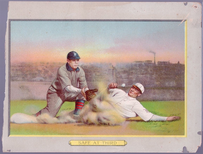 1910-12 T3 Baseball- #46 “Safe At Third”