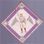 1914 B18 Baseball Blanket-Austin, St. Louis AL- Purple Basepaths