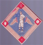 1914 B18 Baseball Blanket-Frank Chance, New York AL – Blue infield version