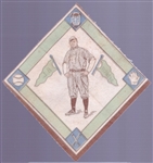 1914 B18 Baseball Blanket-Harry Coveleski, Detroit AL- White infield version.