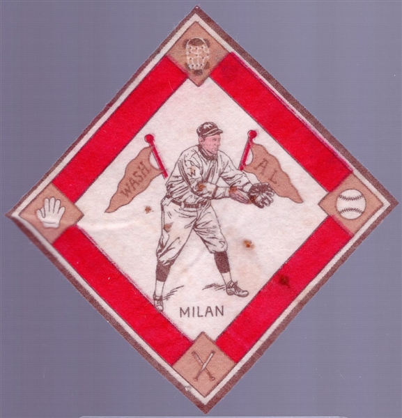 1914 B18 Baseball Blanket- Milan, Wash AL – Red basepaths