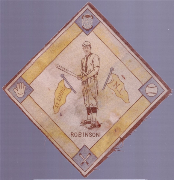 1914 B18 Baseball Blanket-Hank Robinson, St. Louis NL- Yellow basepaths