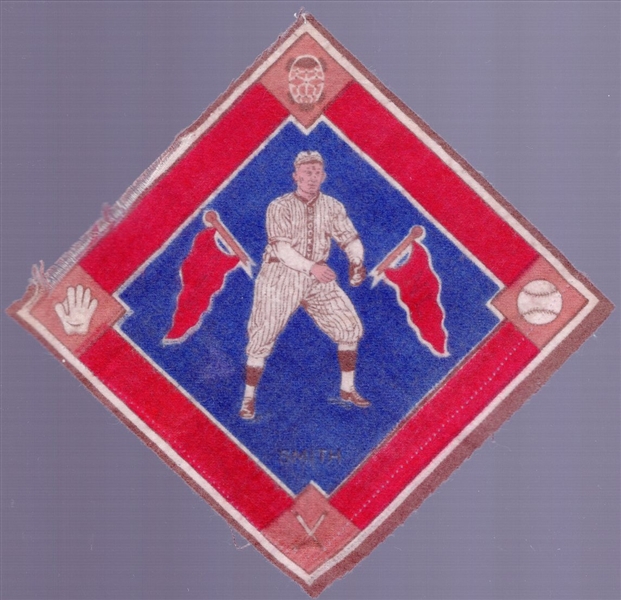 1914 B18 Baseball Blanket- Red Smith, Brooklyn- Blue infield version