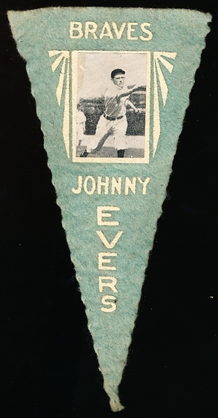 1916 Ferguson Bakery Felt Pennant-Johnny Evers, Braves