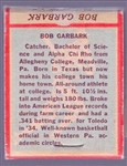 1936 Diamond Matchbook- Bob Garback, Cubs