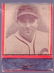 1936 Diamond Matchbook- Charlie Root, Cubs