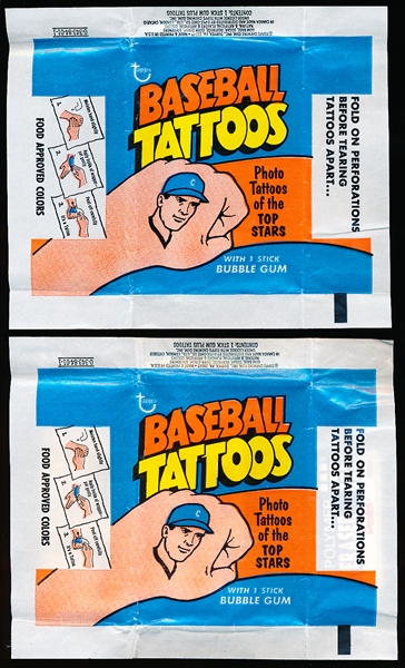 1971 Topps Baseball Tattoos Wrappers- 4 Wrappers