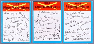 1973 Topps Bb- Blue Team Checklists- 20 Asst