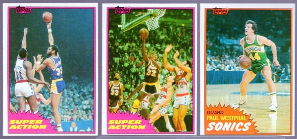 1981-82 Topps Bask- “West” Cards- 80 Asst