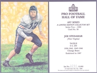 1990 Goal Line Art Pro Football Hall of Fame Cards- #59 Joe Stydahar, Bears-30 cards