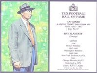 1991 Goal Line Art Pro Football Hall of Fame Cards- #67 Ray Flaherty, Coach- 30 cards 