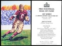 1994 Goal Line Art Pro Football Hall of Fame Cards- #157 Joe Guyon, Canton Bulldogs-33 cards 