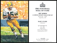 1994 Goal Line Art Pro Football Hall of Fame Cards- #170 Bart Starr, Packers- 12 cards