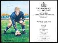 1994 Goal Line Art Pro Football Hall of Fame Cards- #172 George Trafton- 30 cards