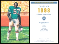 1998 Goal Line Art Pro Football Hall of Fame Cards- #194 Dwight Stephenson, Miami Dolphins- 25 cards