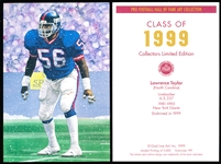 1999 Goal Line Art Pro Football Hall of Fame Cards- #199 Lawrence Taylor, North Carolina- 15 cards