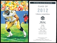 2012 Goal Line Art Pro Football Hall of Fame Cards- #273 Willie Roaf , Saints- 13 Cards