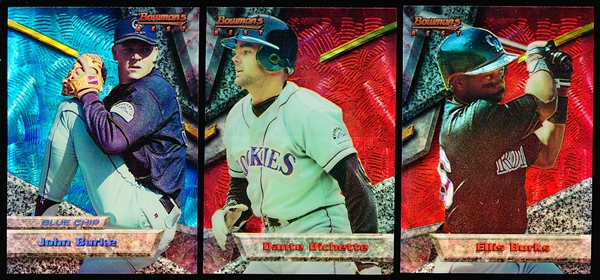 1994 Bowman’s Best Bsbl. “Refractors”- 3 Diff. Colorado Rockies