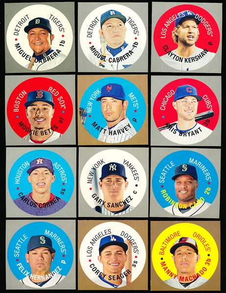 2016-17 Topps Heritage Bsbl. “1967-68 Topps Discs”- 14 Diff. Cards