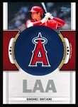 2023 Topps Bsbl. “Commemorative Team Logo Patch Relic” #TLP-SO Shohei Ohtani, Angels