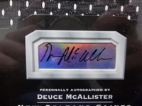 Autographed 2002 Playoff Memorabilia 8” x 10” Framed NFL Jersey # Item- Duece McAllister, Saints