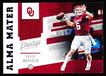 2019 Playoff Prestige Ftbl. “Alma Mater Relics” #AM-BM Baker Mayfield, Oklahoma