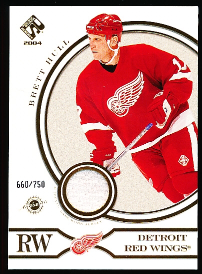 2003-04 Pacific Private Stock Reserve Hockey #165 Brett Hull JSY, Red Wings