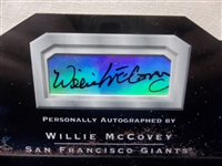 Autographed 2002 Playoff Memorabilia 8” x 10” Framed MLB Jersey # Item- Willie McCovey, Giants