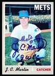 Autographed 1970 Topps Bsbl. #488 J. C. Martin, Mets