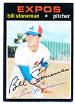 Autographed 1971 Topps Bsbl. #266 Bill Stoneman, Expos