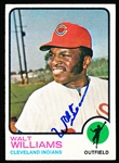 Autographed 1973 Topps Bsbl. #297 Walt Williams, Indians